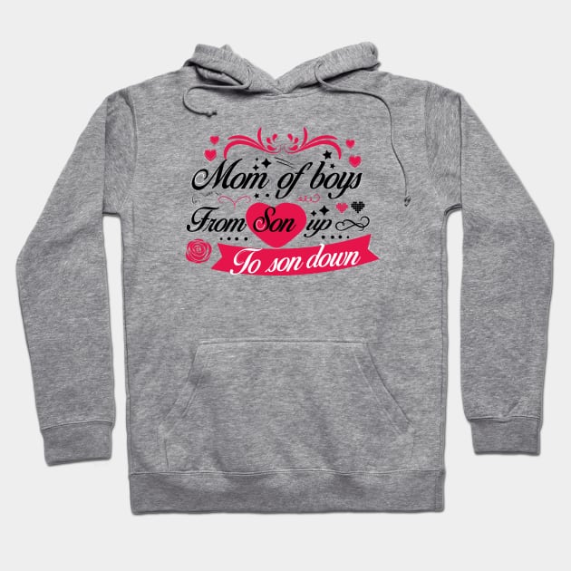 mom of boys from son up to son down mother of boys gift ideas for mothers day Hoodie by Mikaels0n